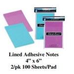 Post It Notes - Lined  4" x 6" blue/purple
