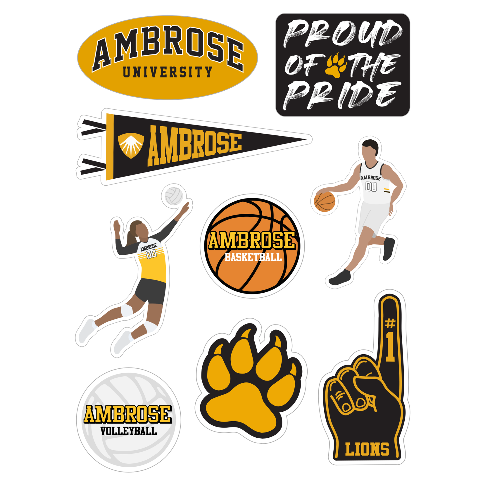 Ambrose Sports Stickers