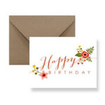 Happy Birthday Flowers - Birthday Card