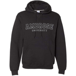 Russell Russell Hoodie - Ambrose Hollow embroidery - Black/Grey