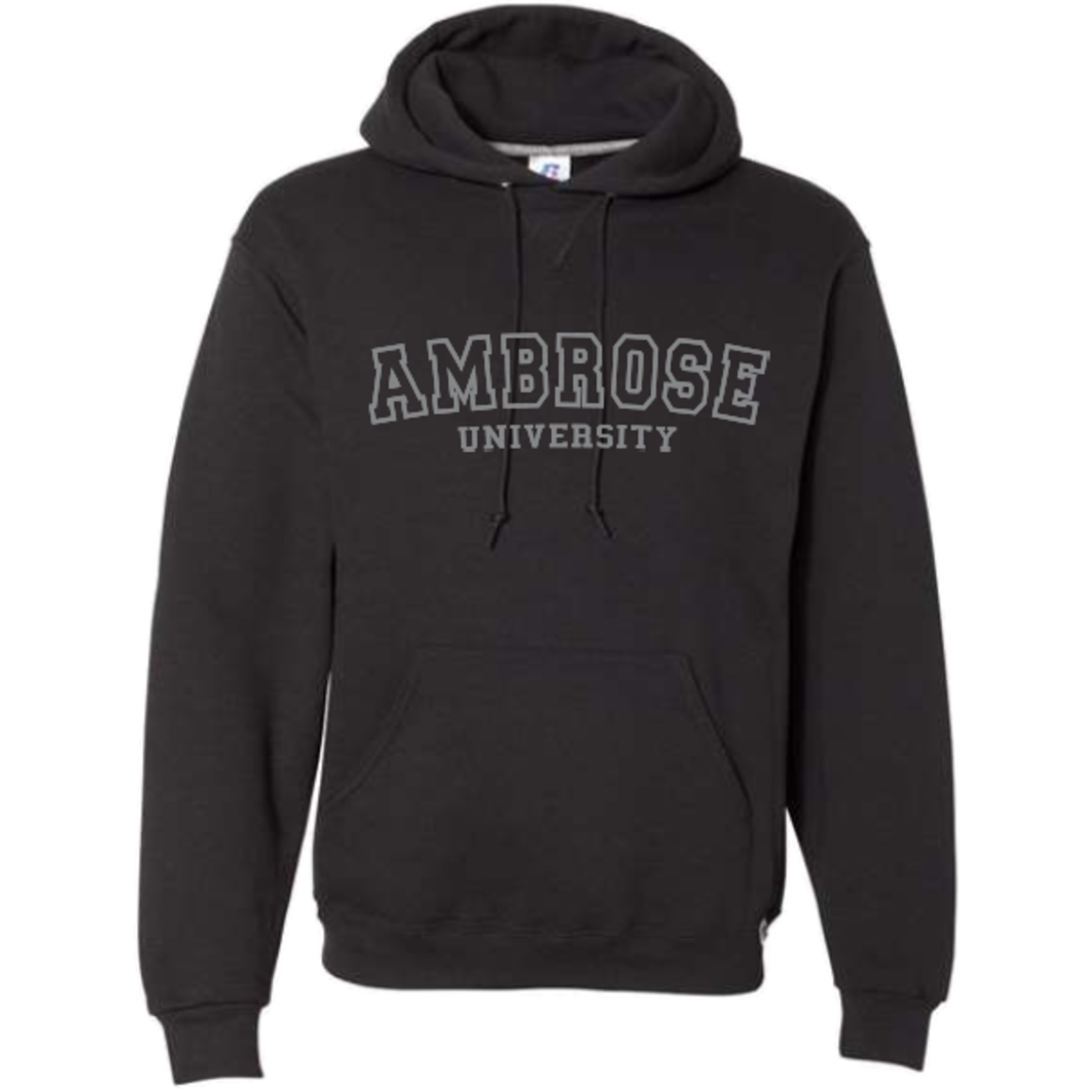 Russell Russell Hoodie - Ambrose Hollow embroidery - Black/Grey