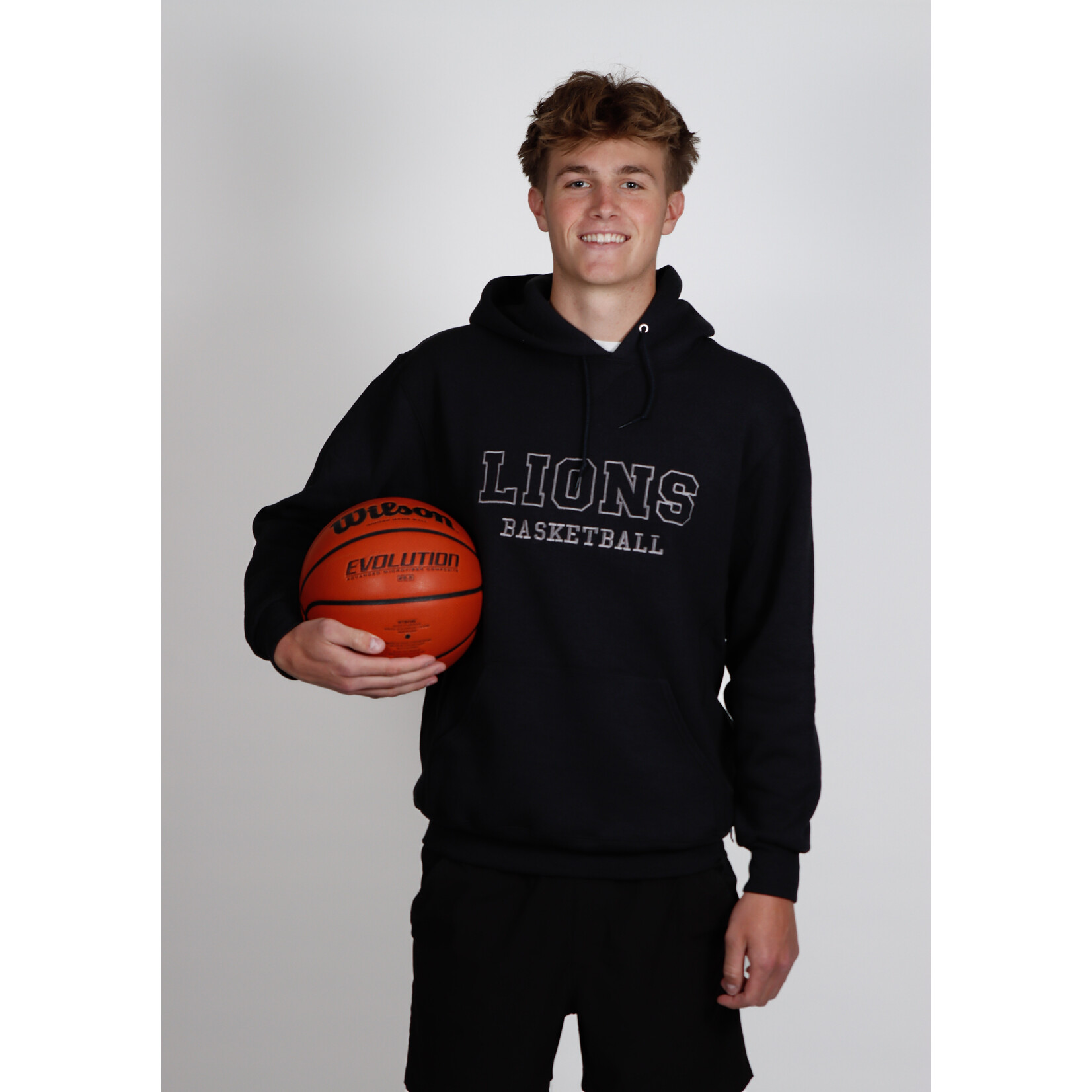 Russell Russell Hoodie in Black - Basketball