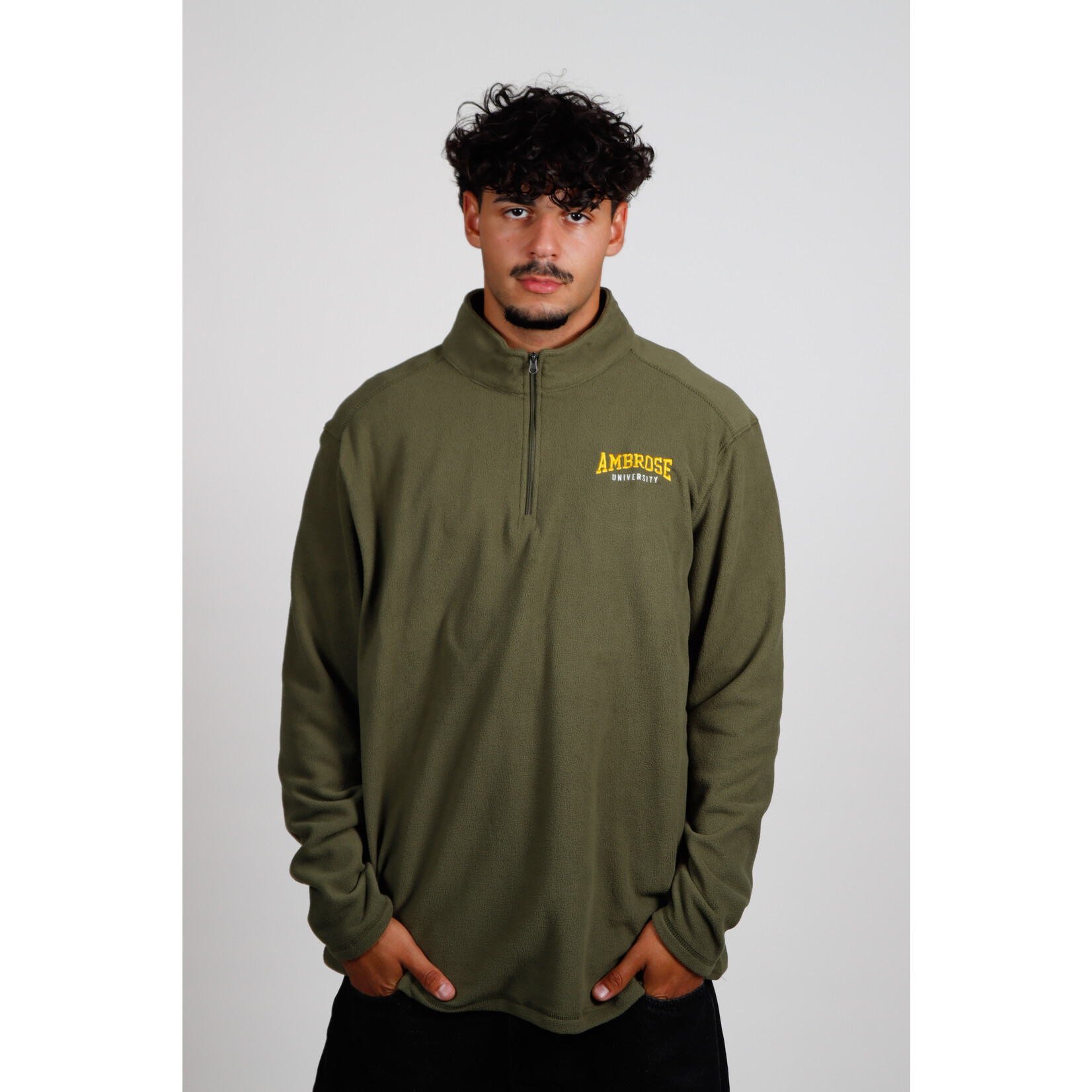 Augusta Micro fleece 1/4  - Olive - Men's
