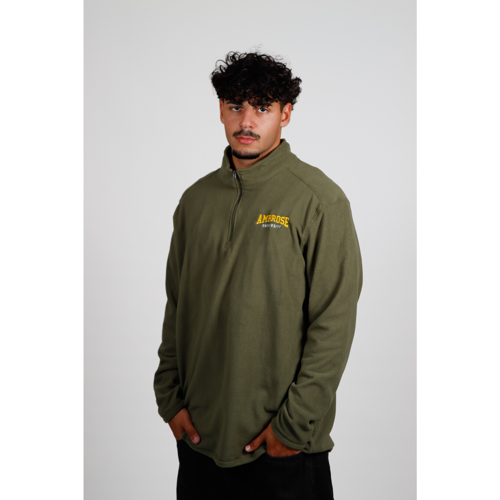 Augusta Micro fleece 1/4  - Olive - Men's