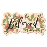 'Beloved' Floral Sticker
