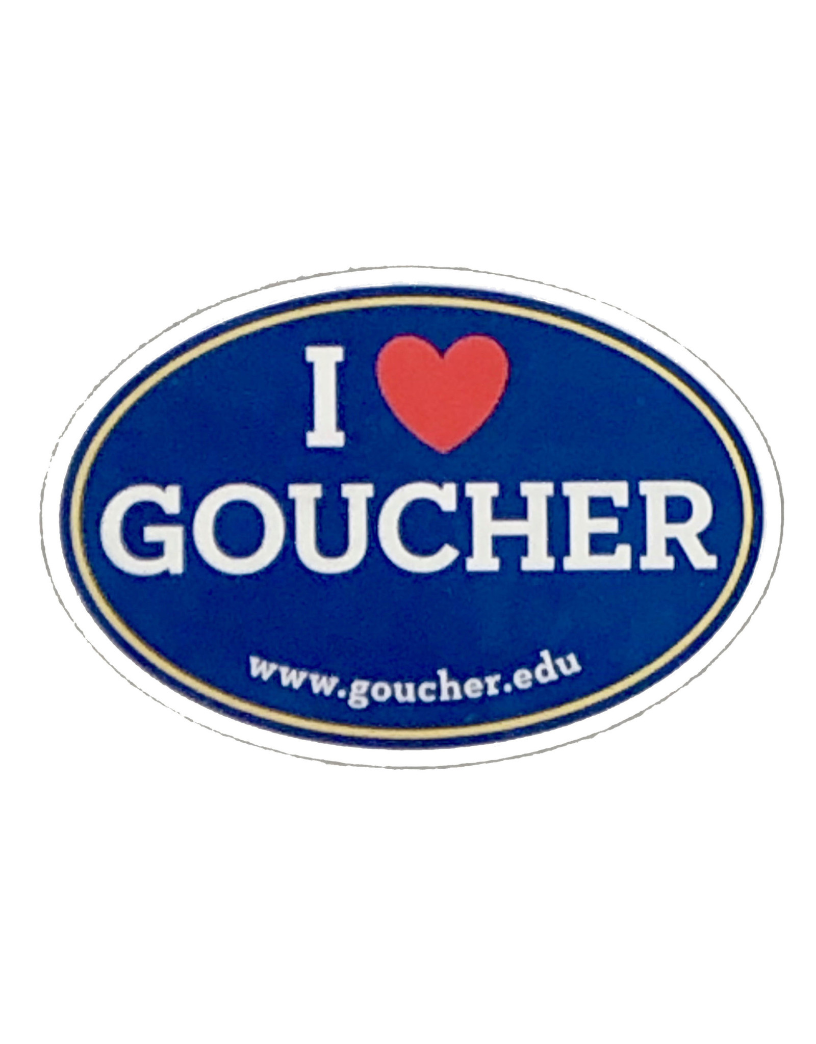 Goucher "I Heart Goucher" Decal - Inside Application