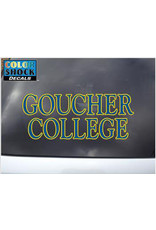 Color Shock "Goucher College Collegiate Font" Vinyl Decal