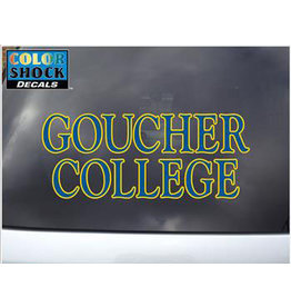 Color Shock "Goucher College Collegiate Font" Decal - Outside Application