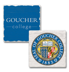 Jardine Tumbled Stone Absorbent Coasters "Goucher College/Seal"