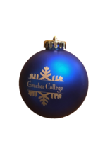 Jardine Shatterproof "Goucher Snowflake" Christmas Ornament 2-Pack Royal/Gold