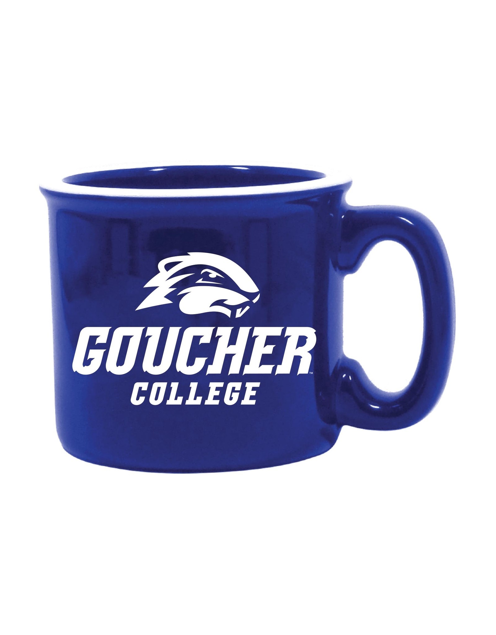 Nordic Company Camp Mug 15oz "Goucher College w/ Gopher" Royal w/ White Rim