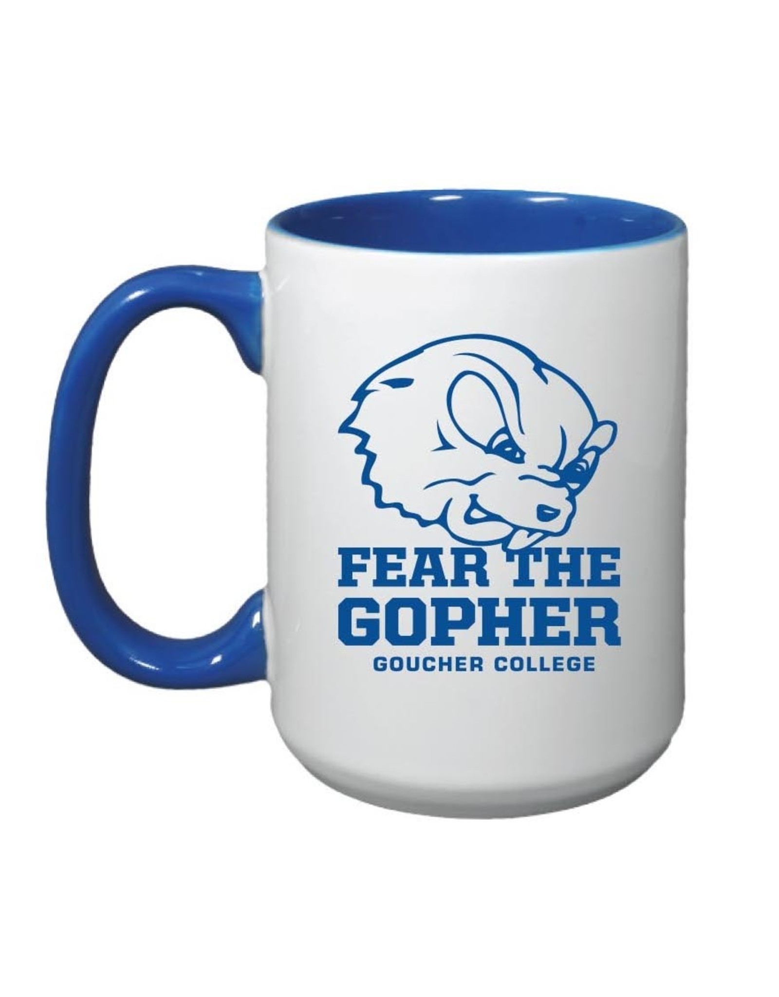 Nordic Company Mighty Two-Tone Mug 15oz "Retro Fear the Gopher" White/Ocean Blue