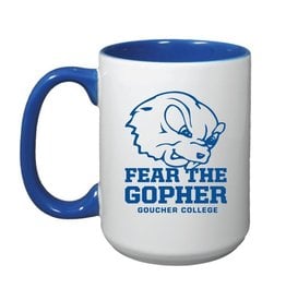 Nordic Company Mighty Two-Tone Mug 15oz "Retro Fear the Gopher" White/Ocean Blue