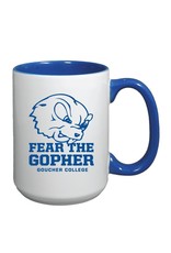 Nordic Company Mighty Two-Tone Mug 15oz "Retro Fear the Gopher" White/Ocean Blue