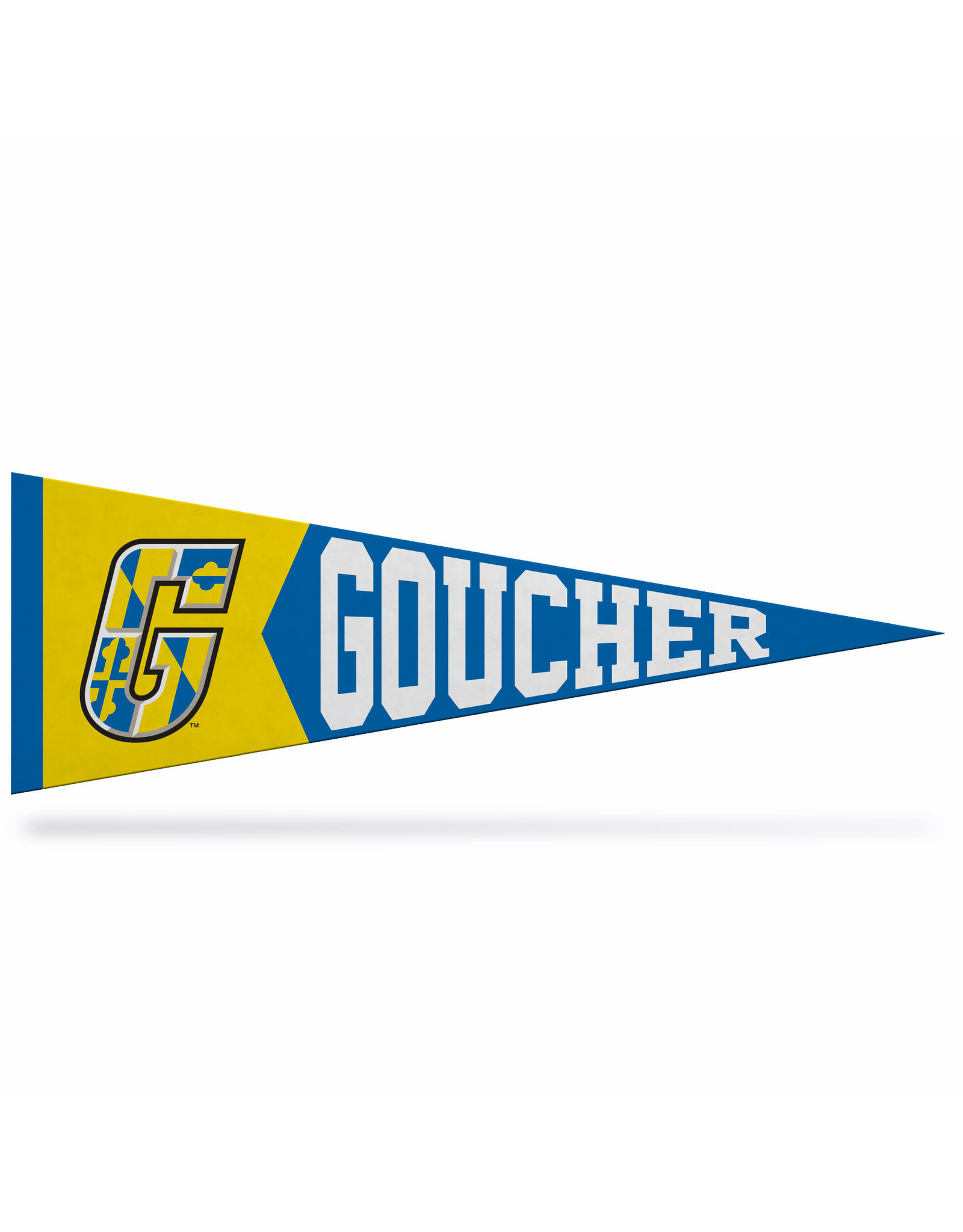Jardine Felt Pennant 5"x15" "MD G w/ Goucher" Royal/Gold