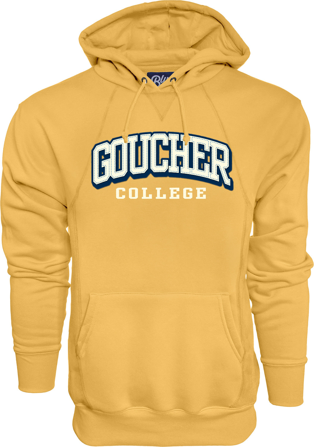 Sanded Fleece Hoodie "Goucher College" Goucher College Store