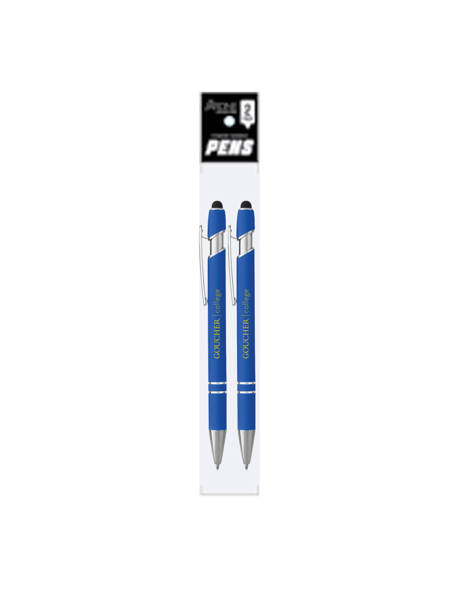 Jardine Incline Stylus Pen 2-Pack "Goucher College" Royal Blue