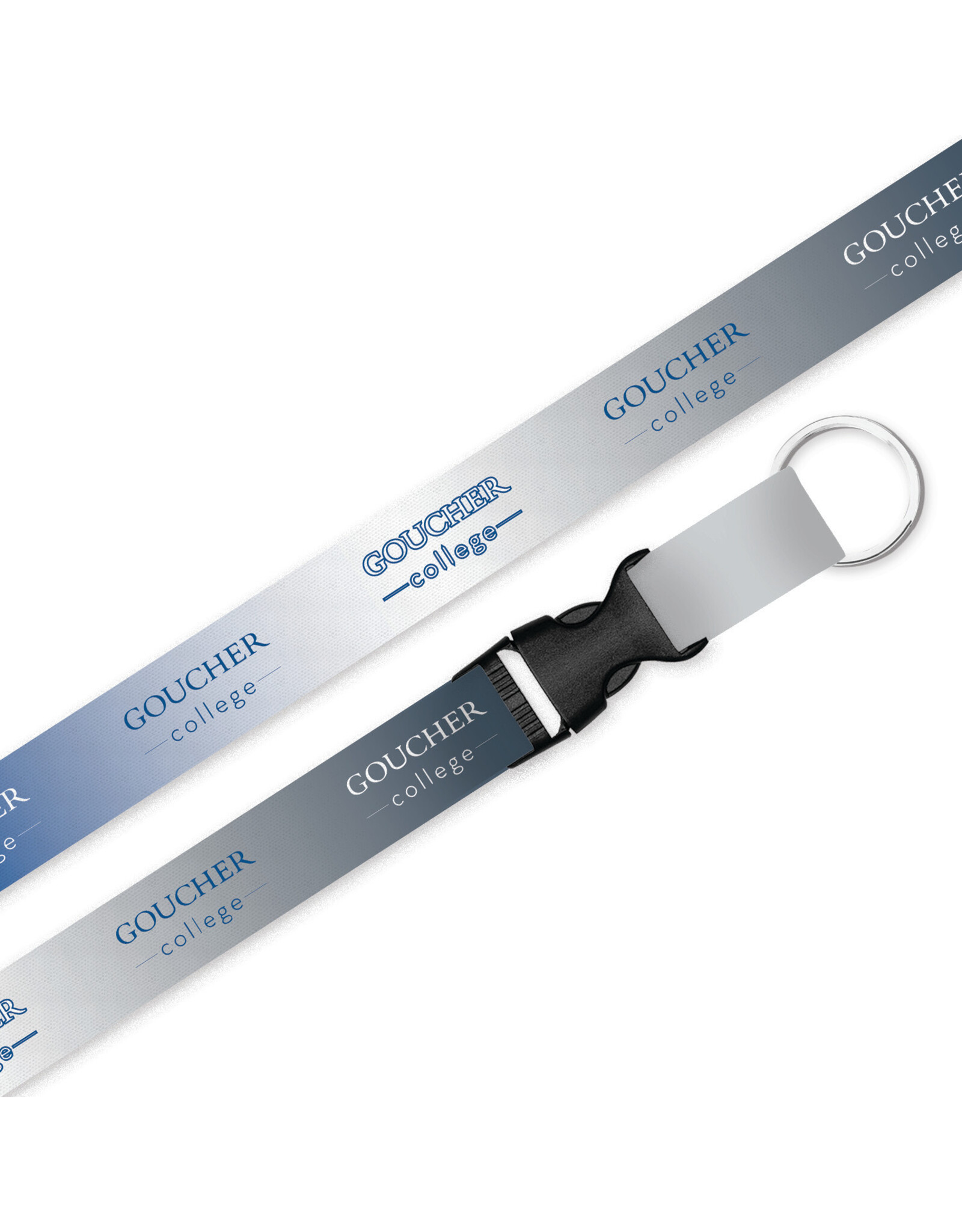 Jardine "Goucher College" Sublimated Lanyard Blue/Wht