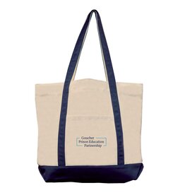 "GPEP" Heavy Duty Canvas Large Tote Navy/Canvas