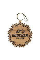 Jardine Wood Ornament "Goucher College w/ Gopher"