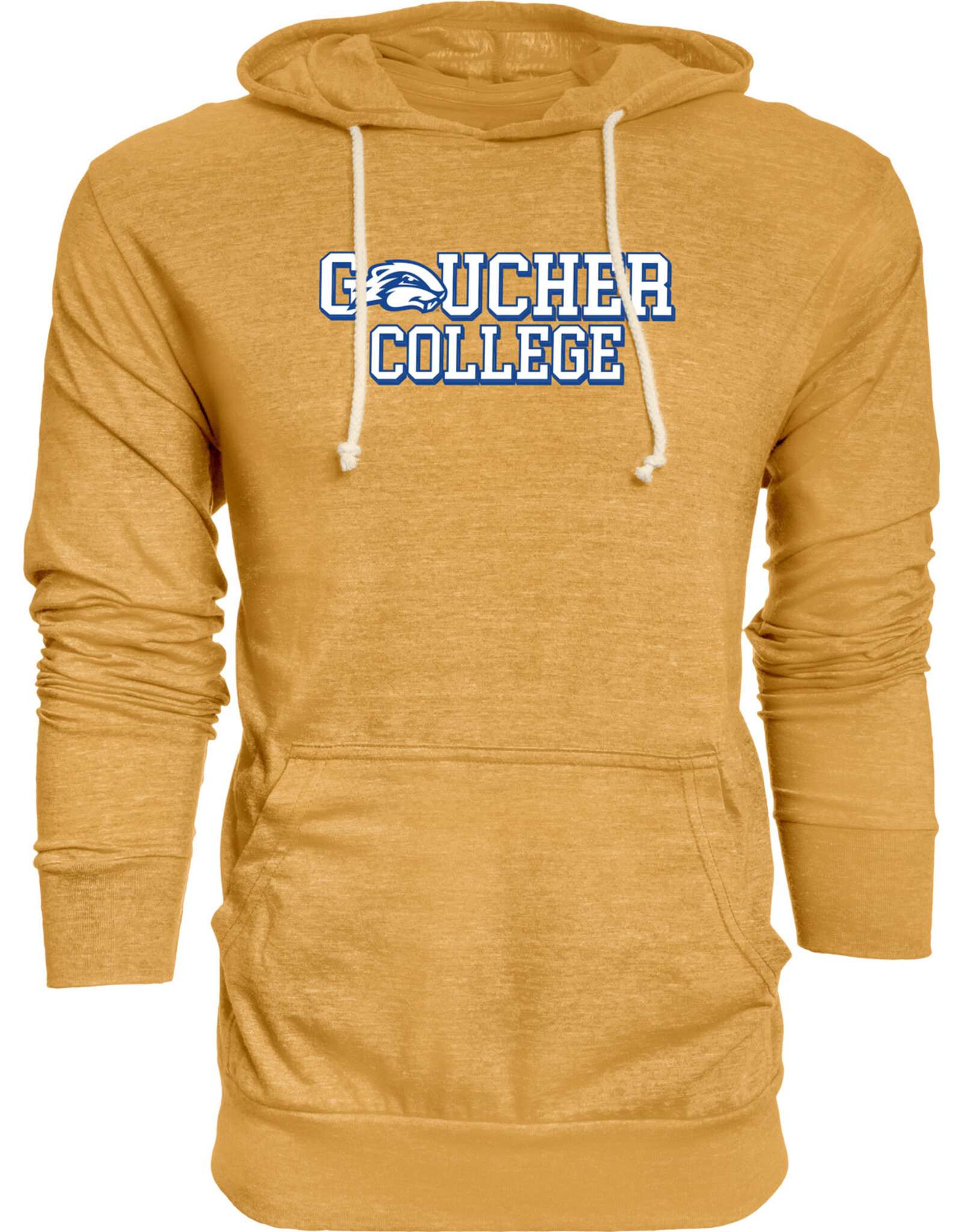 Blue84 Tri-Blend Hooded Tee "Gopher in Goucher College"