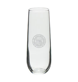 Campus Crystal Stemless Flute "Goucher Seal" 9.5oz