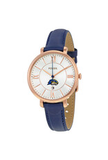 Fossil Women's Black Leather Wristwatch "Gopher" Rose Gold