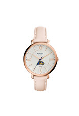 Fossil Women's Pink Leather Wristwatch "Gopher" Rose Gold