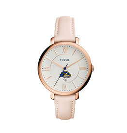 Fossil Women's Pink Leather Wristwatch "Gopher" Rose Gold