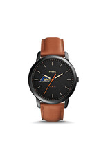 Fossil Men's Leather Wristwatch "Gopher" Black/Brown