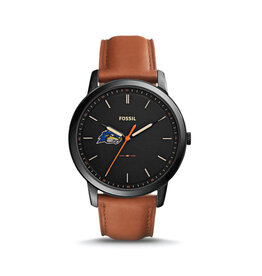 Fossil Men's Leather Wristwatch "Gopher" Black/Brown