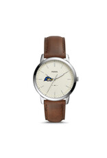Fossil Men's Leather Wristwatch "Gopher" Silver/Brown