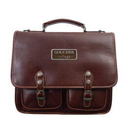 Canyon Outback Sabino Briefcase w/ Plate "Goucher College" Brown