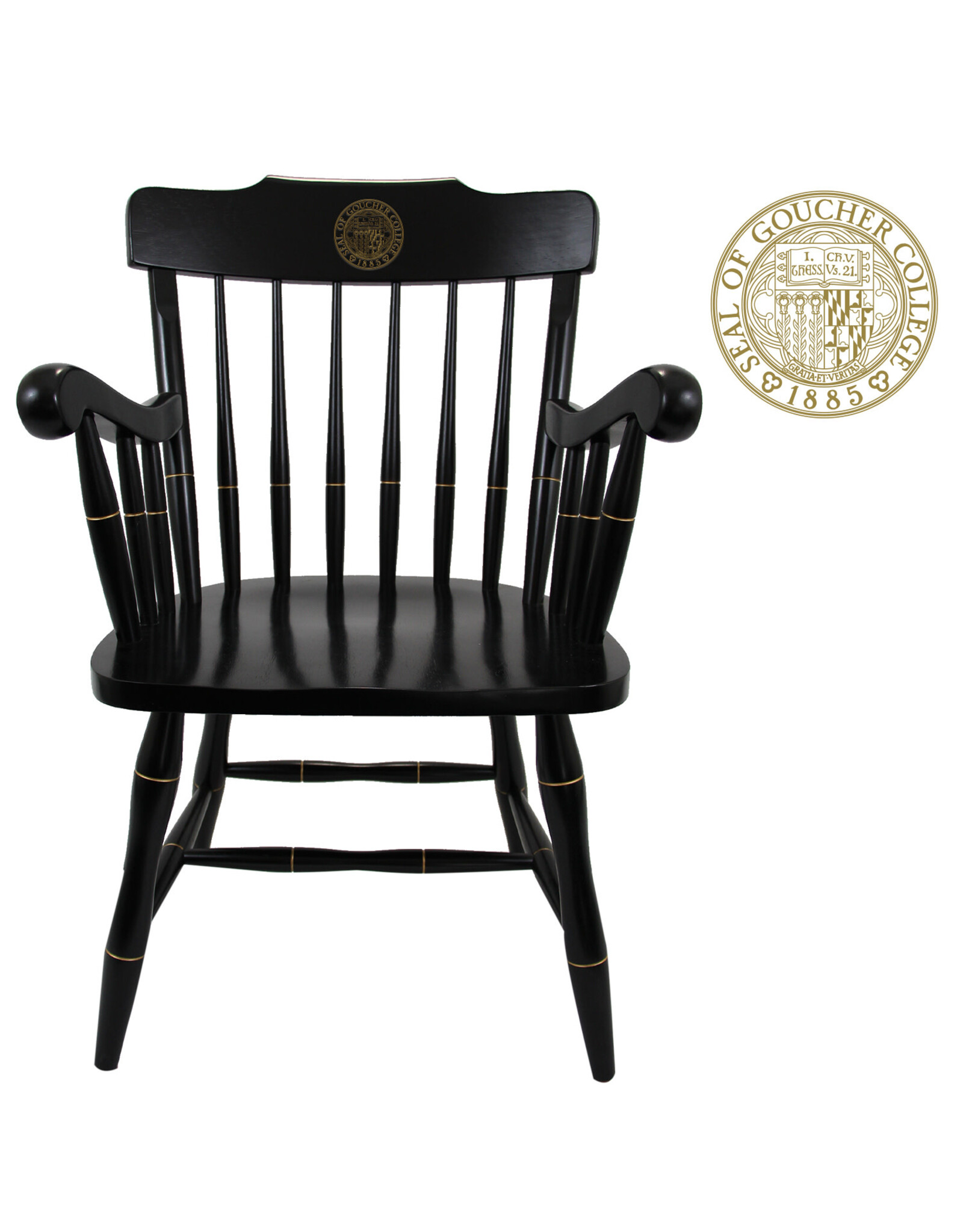 Celestial Chair Black Captain's Chair "Goucher Seal"