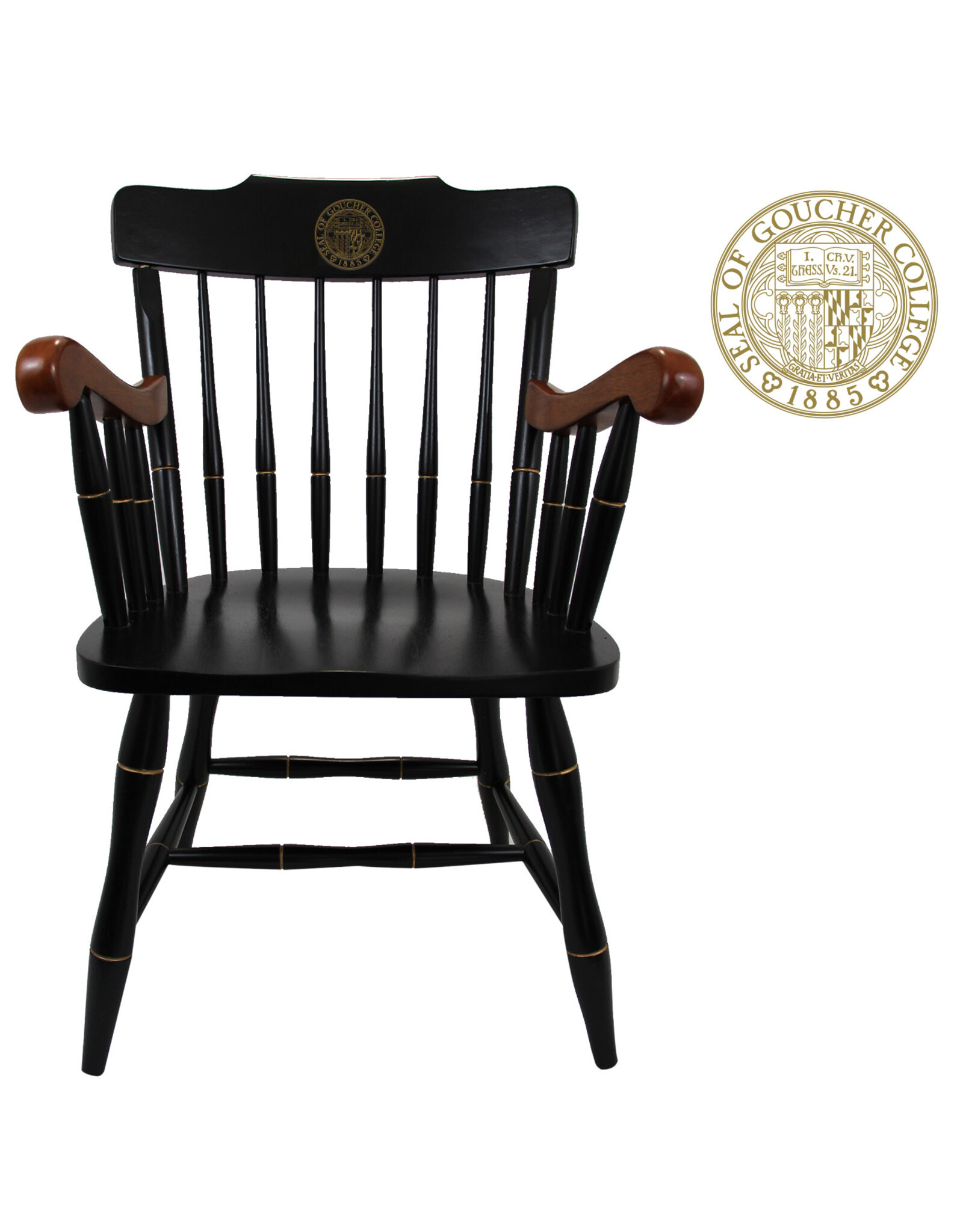 Celestial Chair Black Captain's Chair "Goucher Seal"