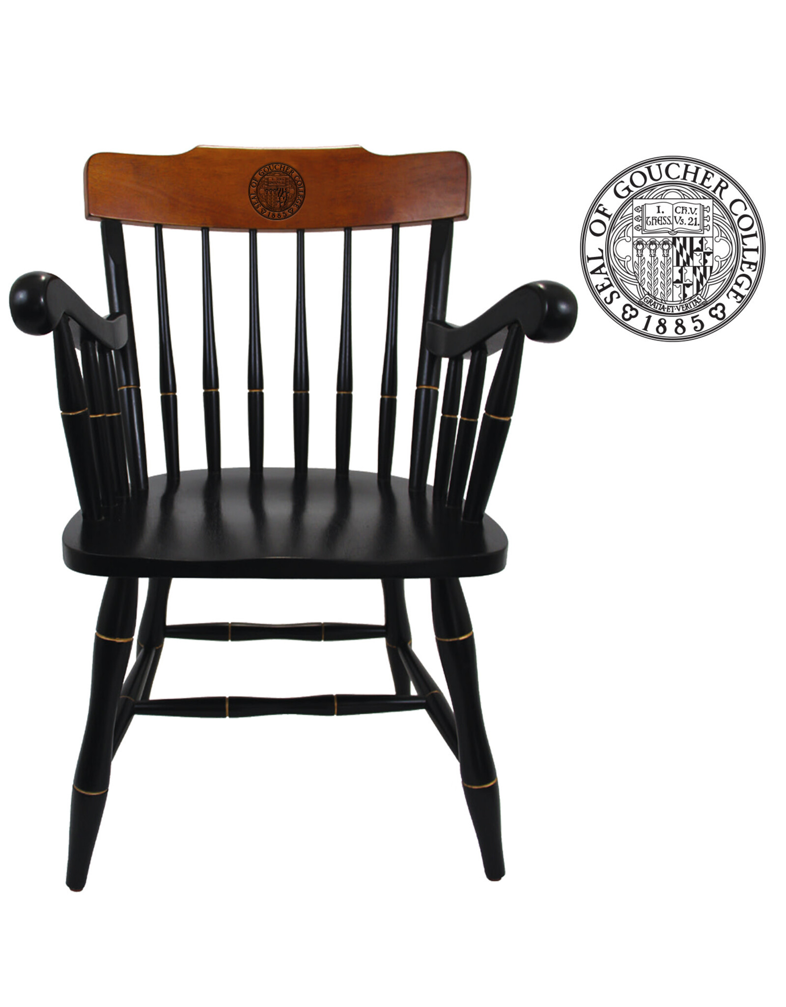 Celestial Chair Black Captain's Chair "Goucher Seal"