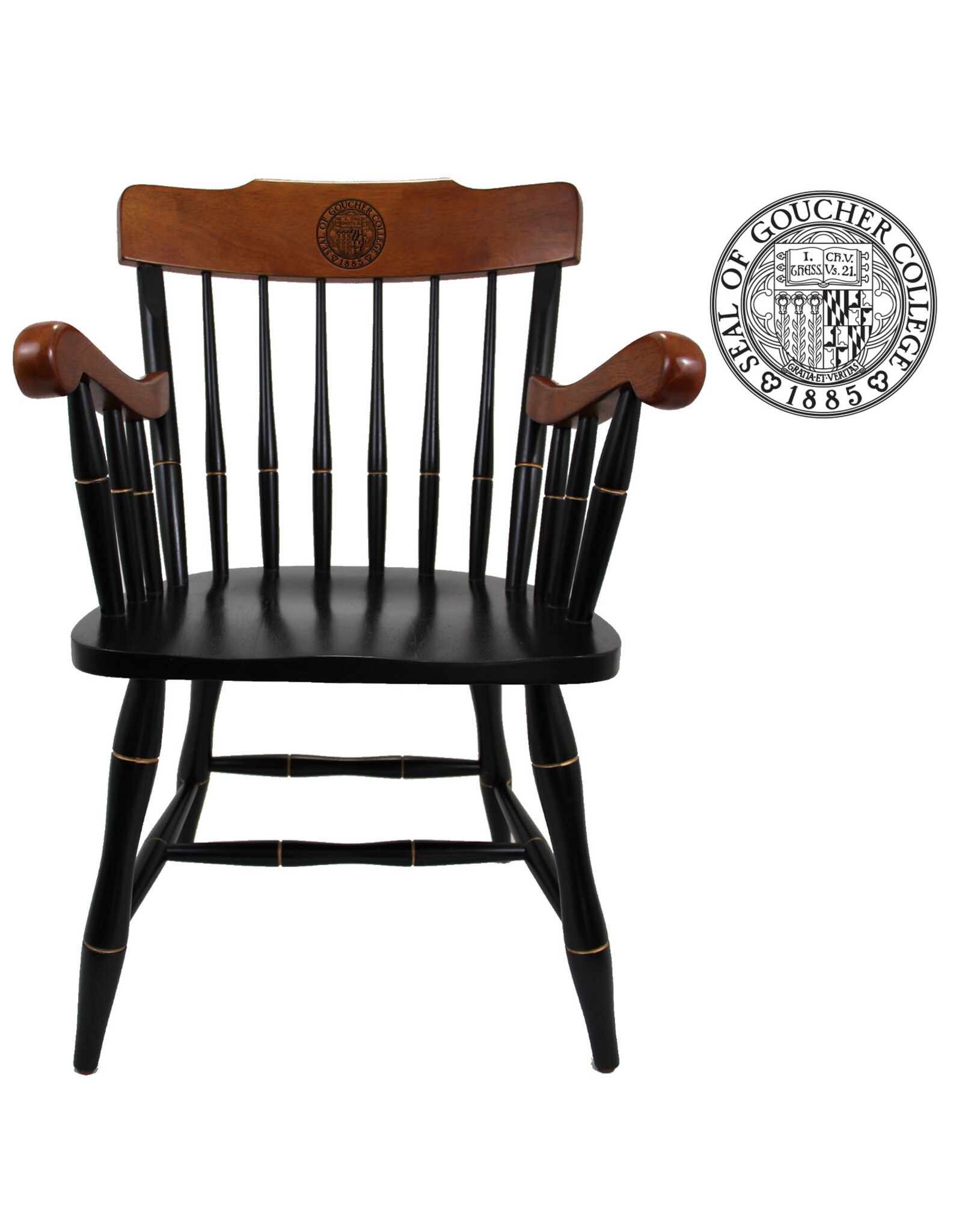 Celestial Chair Black Captain's Chair "Goucher Seal"