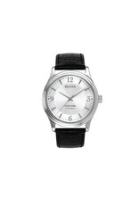 Bulova Men's Silver-Tone Watch Leather Strap  "Goucher College"