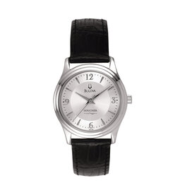 Bulova Women's Silver-Tone Watch Leather Strap "Goucher College"