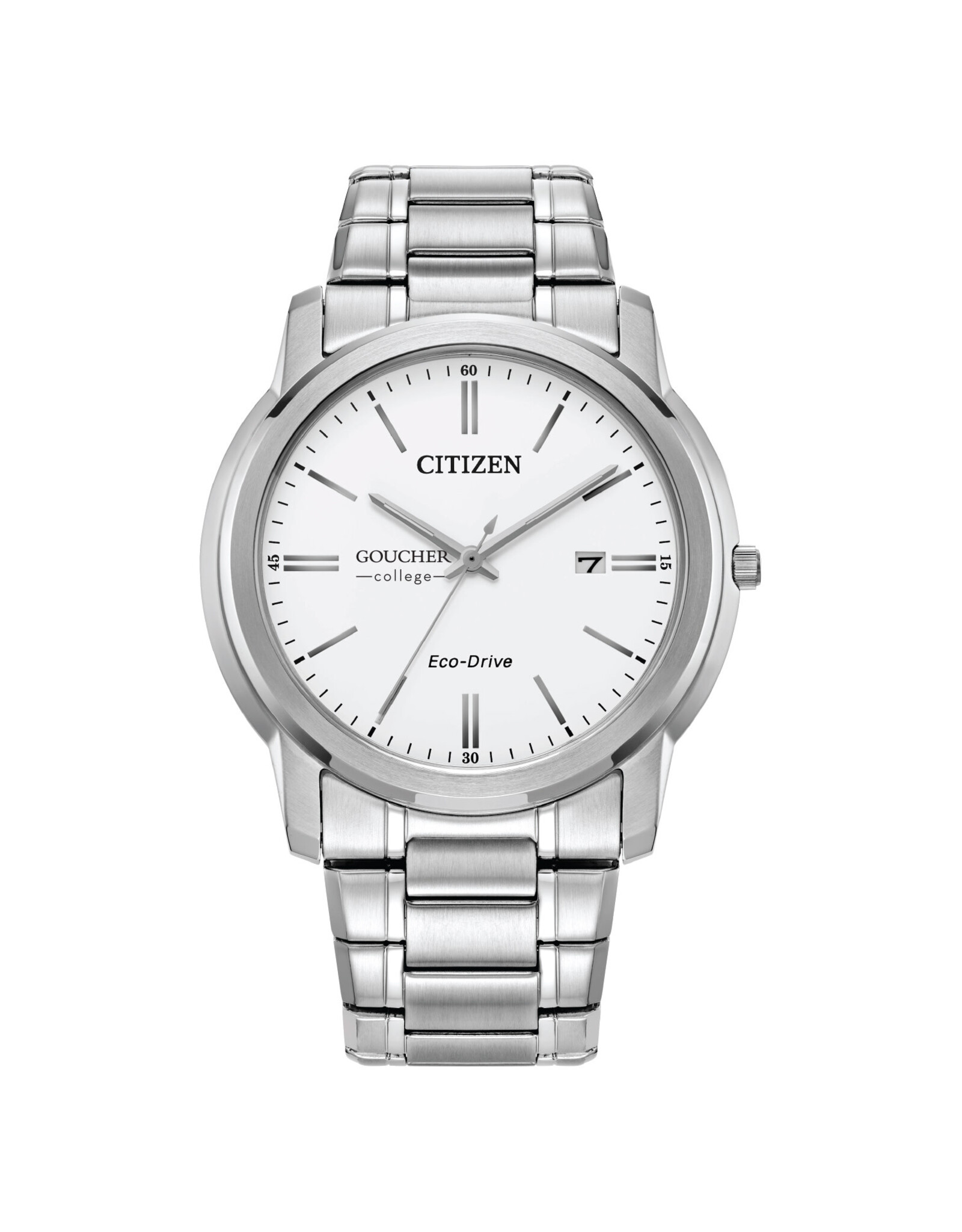 Citizen Men's Eco-Drive Stainless Steel Watch "Goucher College" White