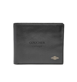 Fossil Ryan RFID Flip ID Bifold "Goucher College"