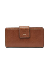 Fossil Logan RFID Tab Clutch "Goucher College" Brown
