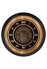 Timeless Etchings Barrelhead Clock "Goucher Seal"
