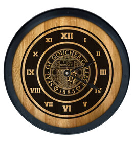 Timeless Etchings Barrelhead Clock "Goucher Seal"