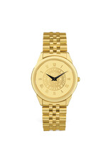 CSI Men's Link Bracelet Wristwatch "Seal Medallion" Gold
