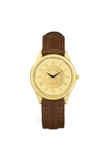 CSI Men's Leather Wristwatch "Seal Medallion" Gold