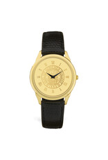 CSI Men's Wristwatch "Seal Medallion" Gold/Black Leather