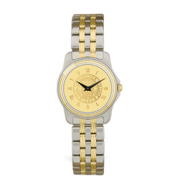 CSI Women's Two-Tone Link Bracelet Wristwatch "Seal Medallion" Gold