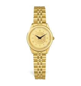 CSI Women's Link Bracelet Wristwatch "Seal Medallion" Gold