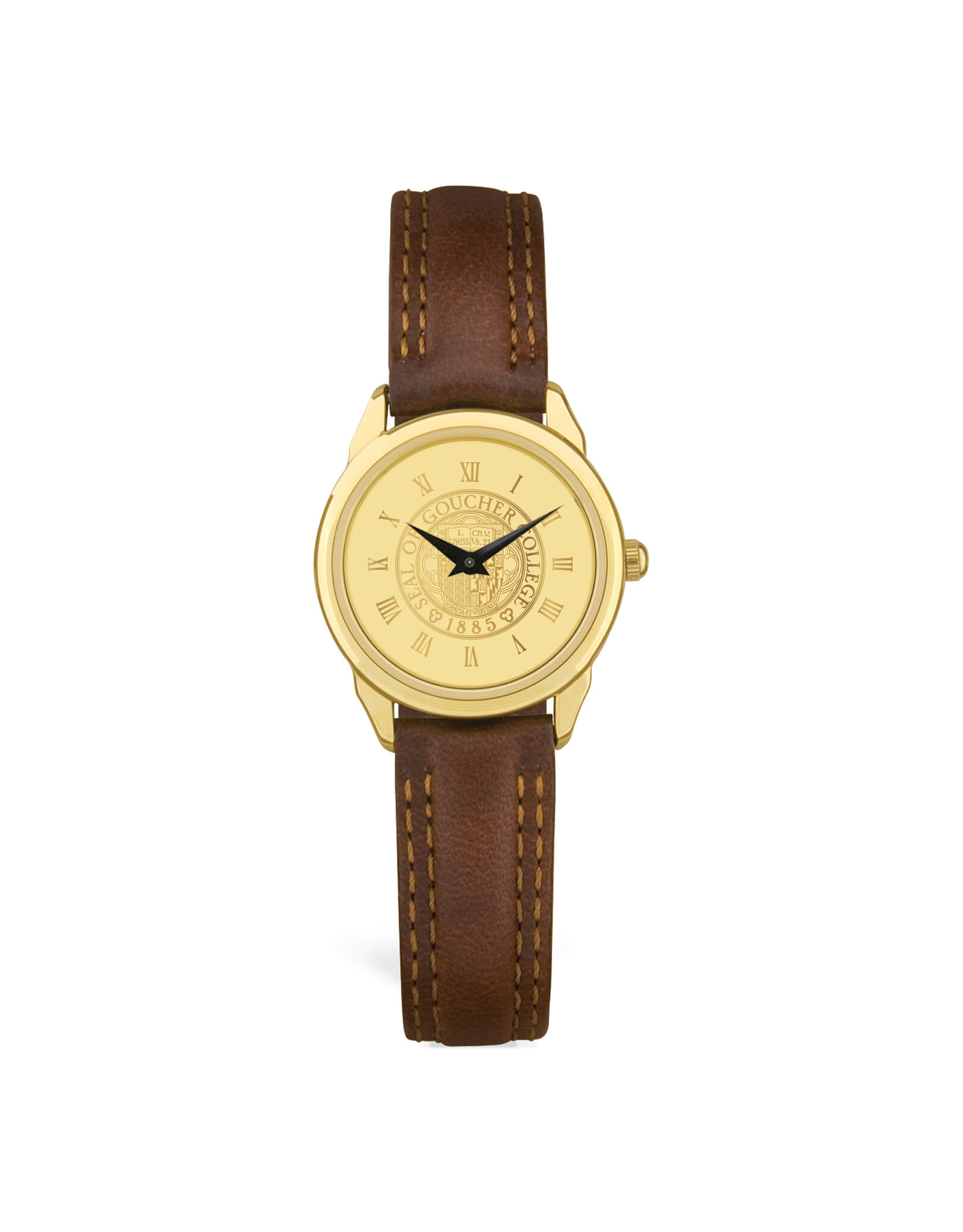 CSI Women's Leather Wristwatch "Seal Medallion" Gold